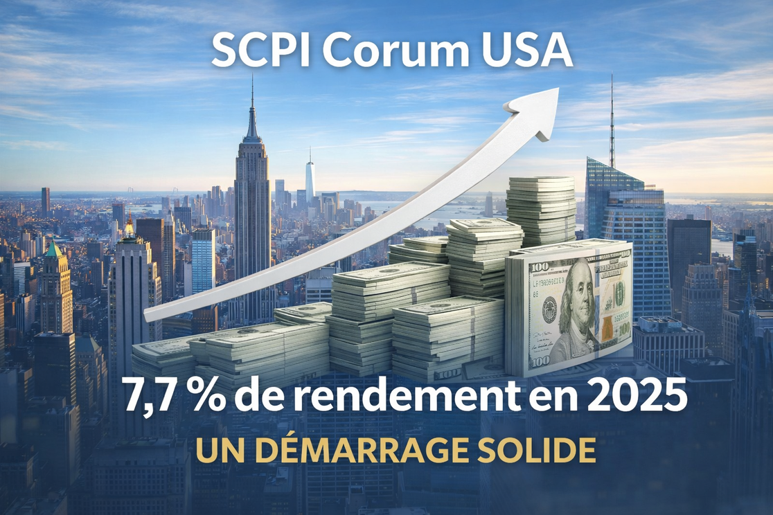 Démarrage solide pour la SCPI Corum USA avec 7,7 % de rendement en 2025
