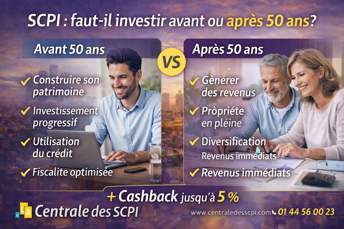 SCPI : faut-il investir avant ou après 50 ans ?