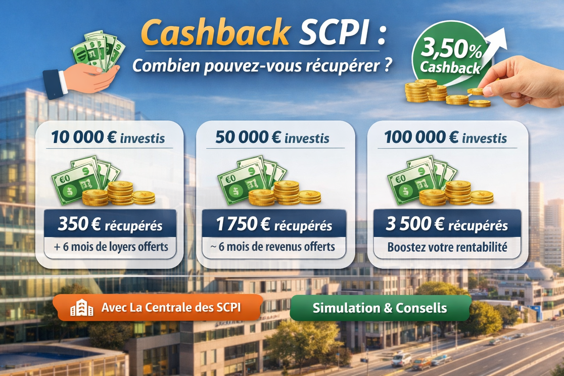 Cashback SCPI : combien pouvez-vous réellement récupérer en 2026 ?