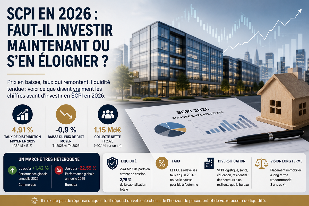 SCPI en 2026 : faut-il investir maintenant ou s'en éloigner ?