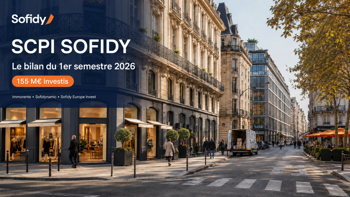 SCPI Sofidy : 155 millions d'euros investis au premier semestre 2026