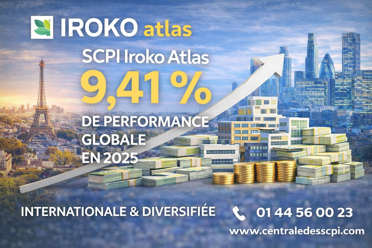 SCPI Iroko Atlas : 9,41 % de performance globale en 2025, un lancement réussi et une diversification européenne affirmée