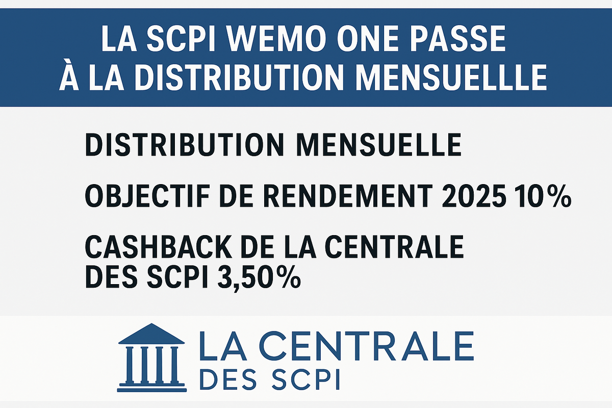 La SCPI Wemo One passe à la distribution mensuelle