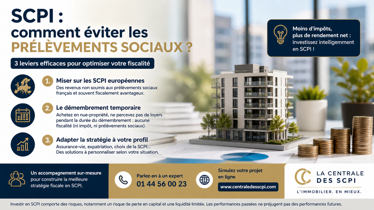 SCPI : comment éviter les prélèvements sociaux ?