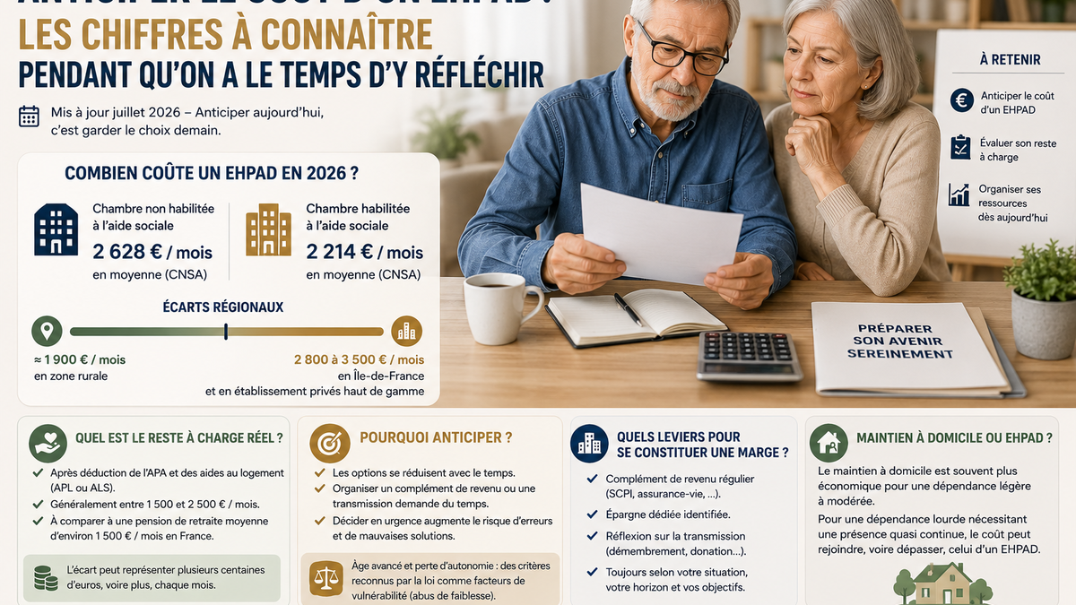 Anticiper le coût d'un EHPAD : les chiffres à connaître pendant qu'on a le temps d'y réfléchir