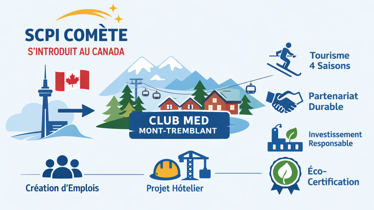 La SCPI Comète met un pied au Canada avec un projet Club Med d’envergure