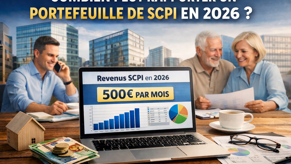 Revenus complémentaires : combien peut rapporter un portefeuille de SCPI en 2026 ?
