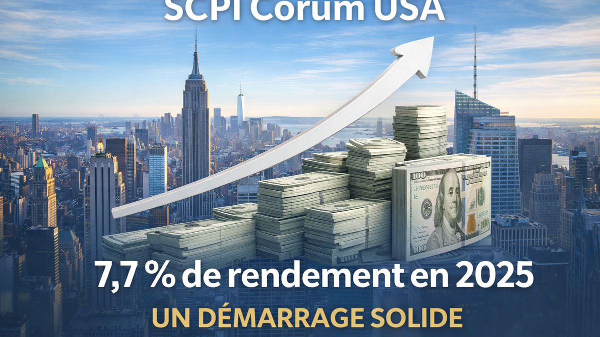 Démarrage solide pour la SCPI Corum USA avec 7,7 % de rendement en 2025