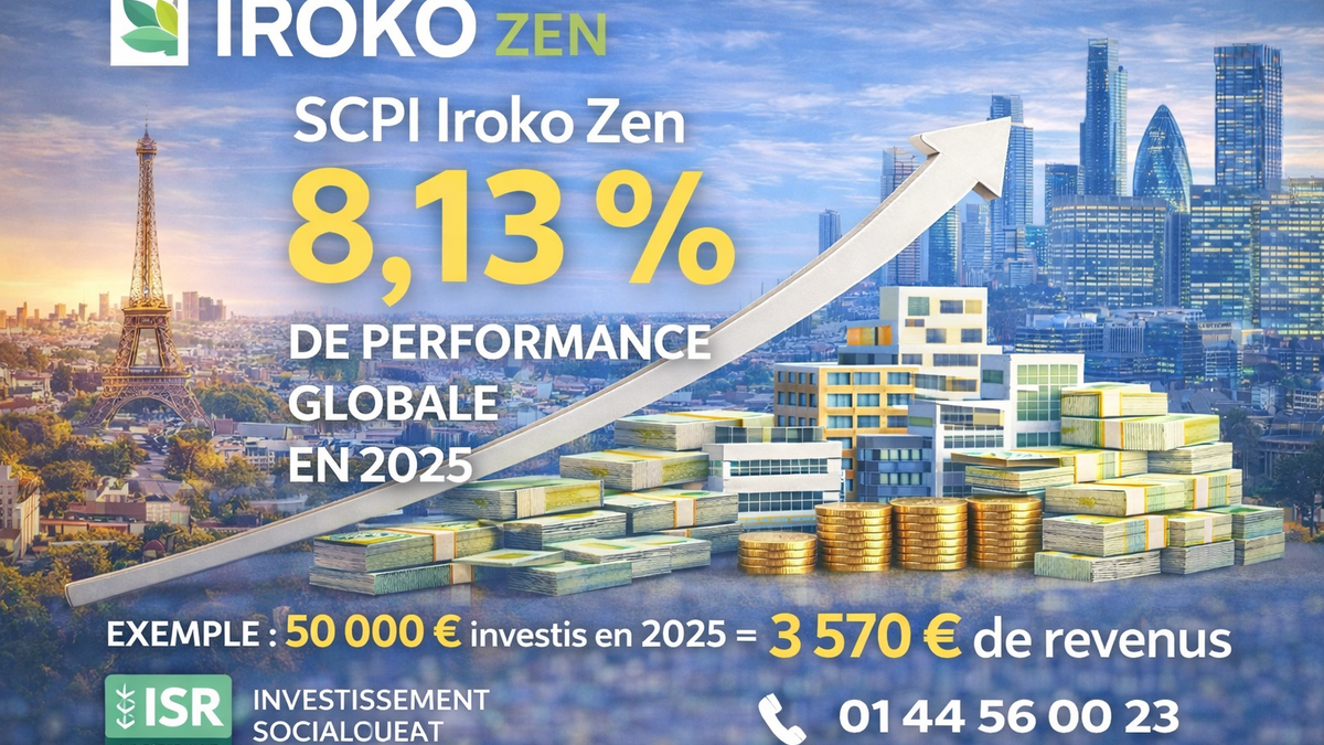 SCPI Iroko Zen : 8,13 % de PGA en 2025, cinq années de régularité confirmées