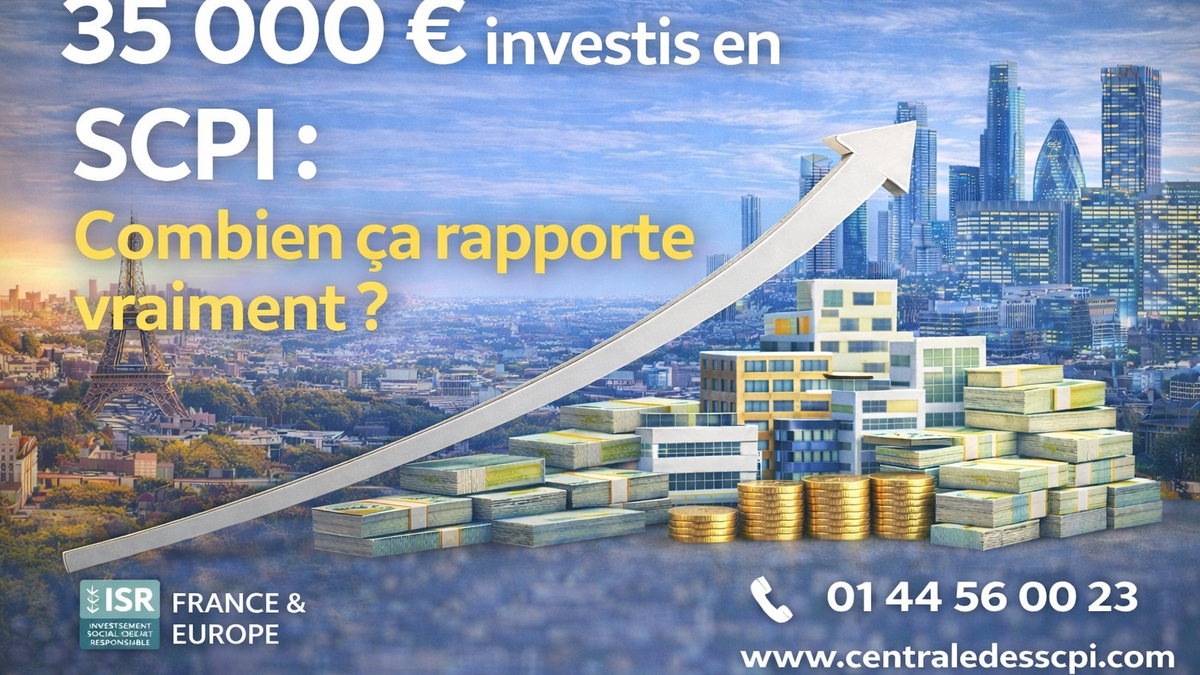35 000 € investis en SCPI : combien ça rapporte vraiment ?