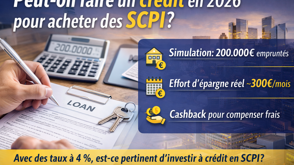 Peut-on faire un crédit en 2026 pour acheter des SCPI ?