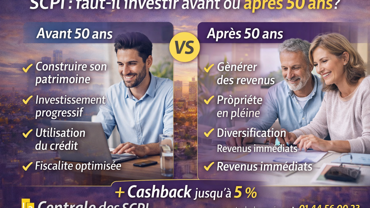 SCPI : faut-il investir avant ou après 50 ans ?