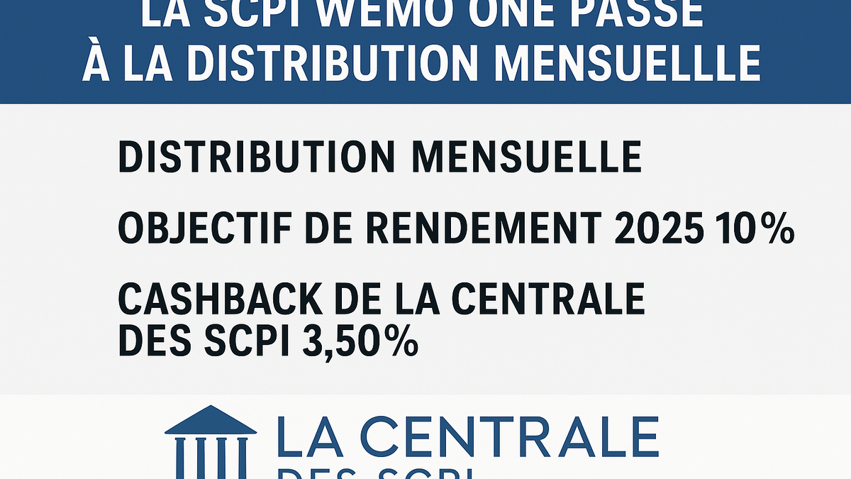 La SCPI Wemo One passe à la distribution mensuelle