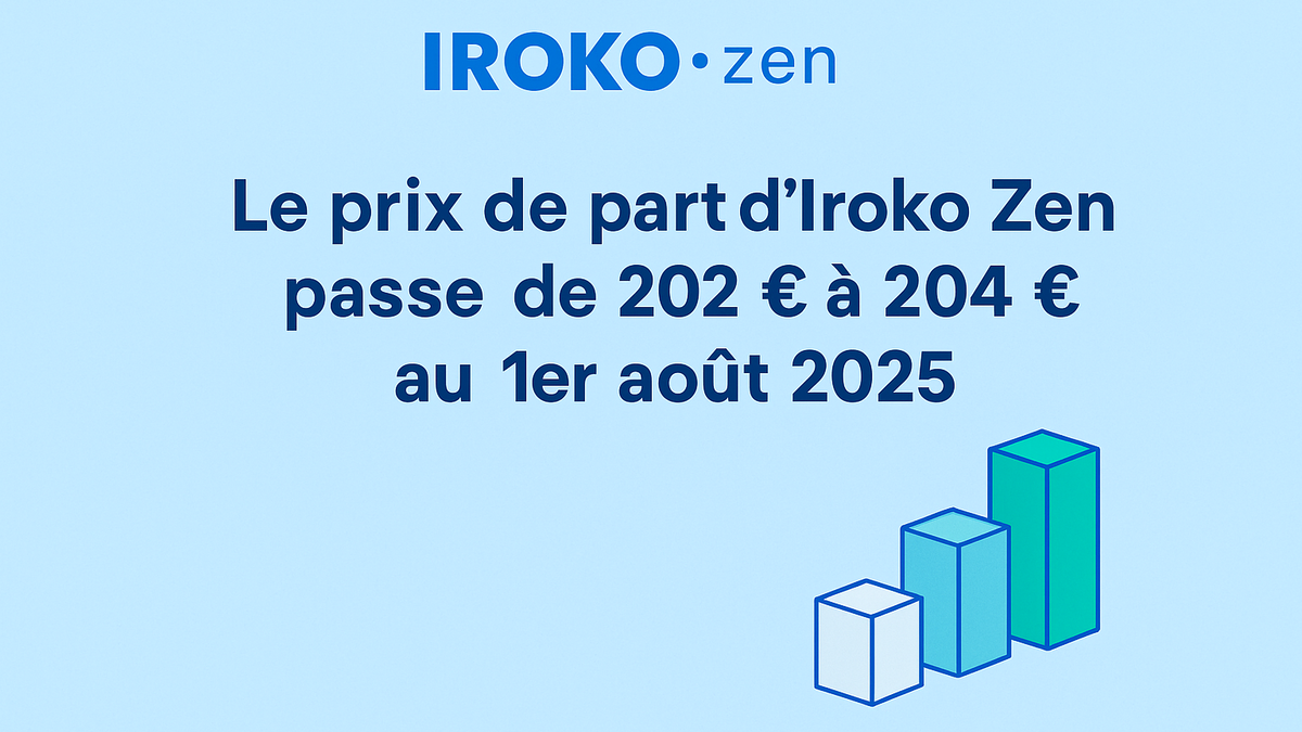 Iroko Zen augmente le prix de sa part au 1er août 2025