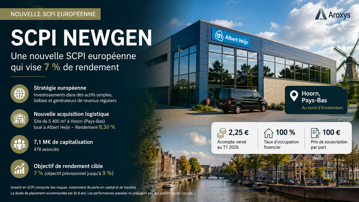 SCPI NEWGEN : 7% de rendement cible en 2026