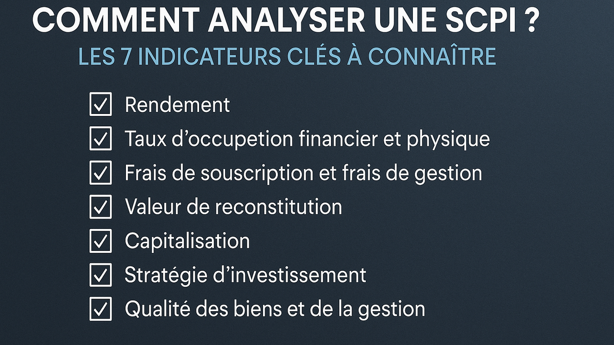 Comment analyser une SCPI ? Les 7 indicateurs clés à connaître