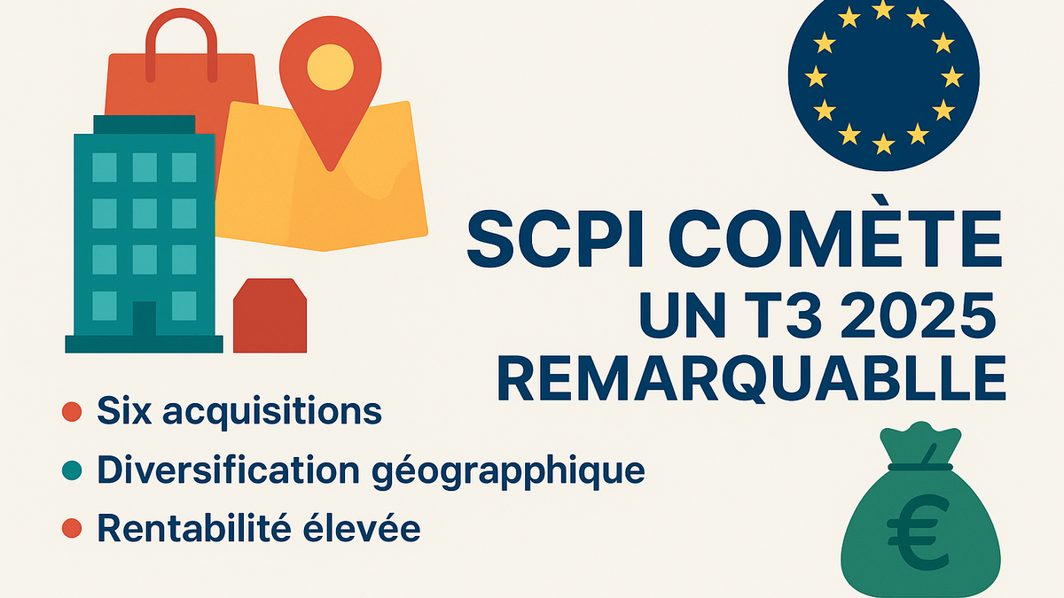 SCPI Comète : un troisième trimestre 2025 sous le signe du dynamisme et de la diversification
